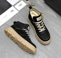 UGG High-Top Lace-Up Sneaker Boot — Black | Shearling Lining | Chunky Lug Sole