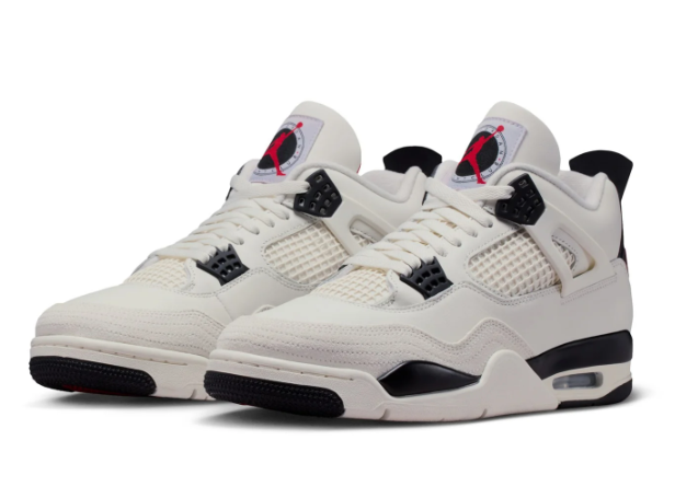 Air Jordan 4 Retro 'Sail' – Sail / Black / University Red