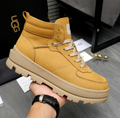 UGG High-Top Lace-Up Sneaker Boot — Wheat | Nubuck Leather | Chunky Lug Sole