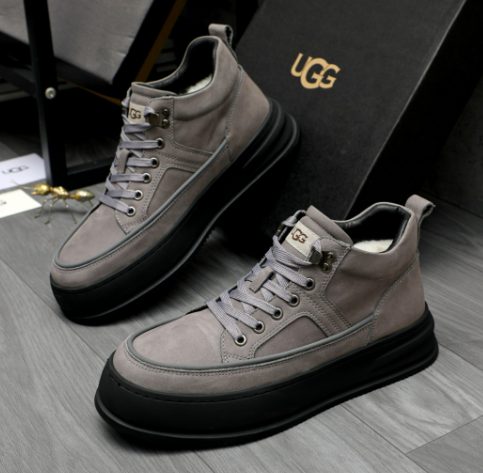 UGG Low-Top Platform Sneaker — Charcoal Grey | Shearling Lining | Black Platform Sole