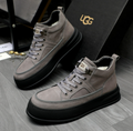 UGG Low-Top Platform Sneaker — Charcoal Grey | Shearling Lining | Black Platform Sole