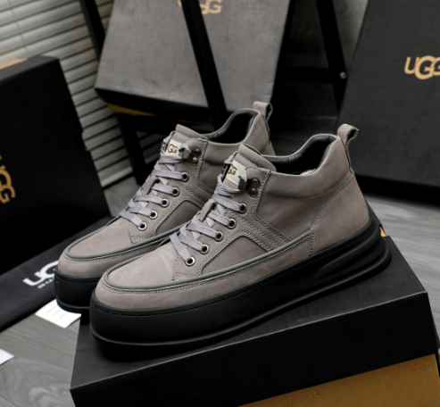 UGG Low-Top Platform Sneaker — Charcoal Grey | Shearling Lining | Black Platform Sole