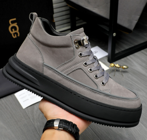 UGG Low-Top Platform Sneaker — Charcoal Grey | Shearling Lining | Black Platform Sole