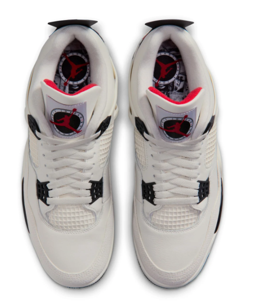 Air Jordan 4 Retro 'Sail' – Sail / Black / University Red