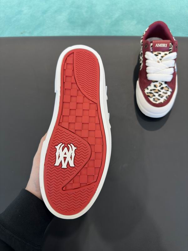 Amiri One Star Low – Burgundy / Leopard