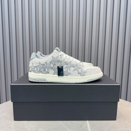 Amiri Stars Low Sneaker – White/Grey
