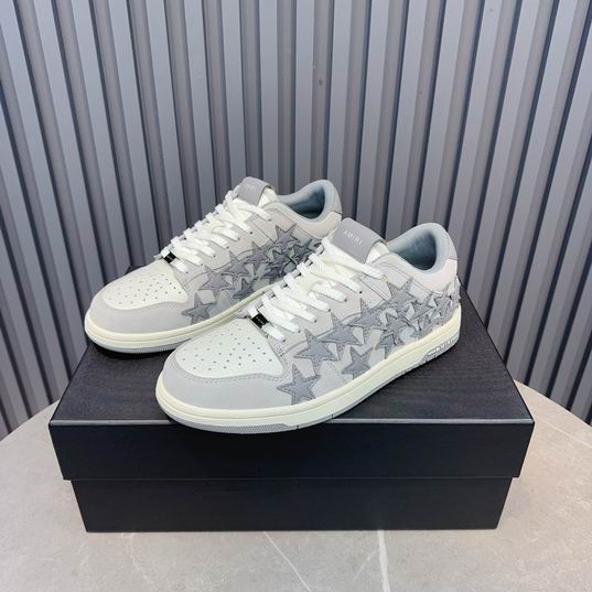 Amiri Stars Low Sneaker – White/Grey