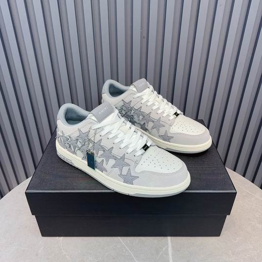 Amiri Stars Low Sneaker – White/Grey