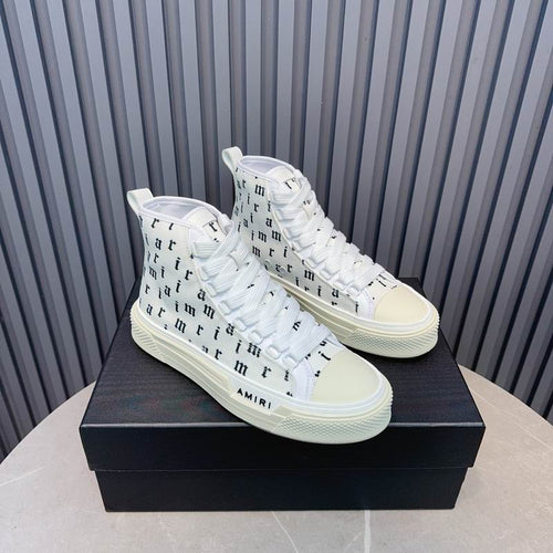 Amiri Court High – White Black Monogram