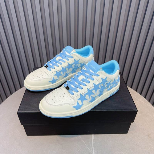 Amiri Stars Court Low – Baby Blue White