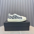 Amiri Court Low Sneaker – White / Black Leopard Print