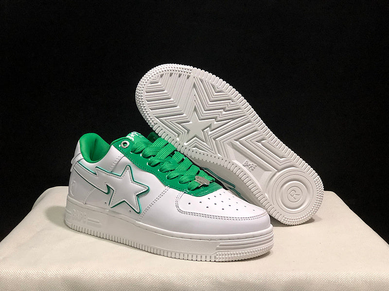BAPE STA Low 'White/Green' — EU 35–45