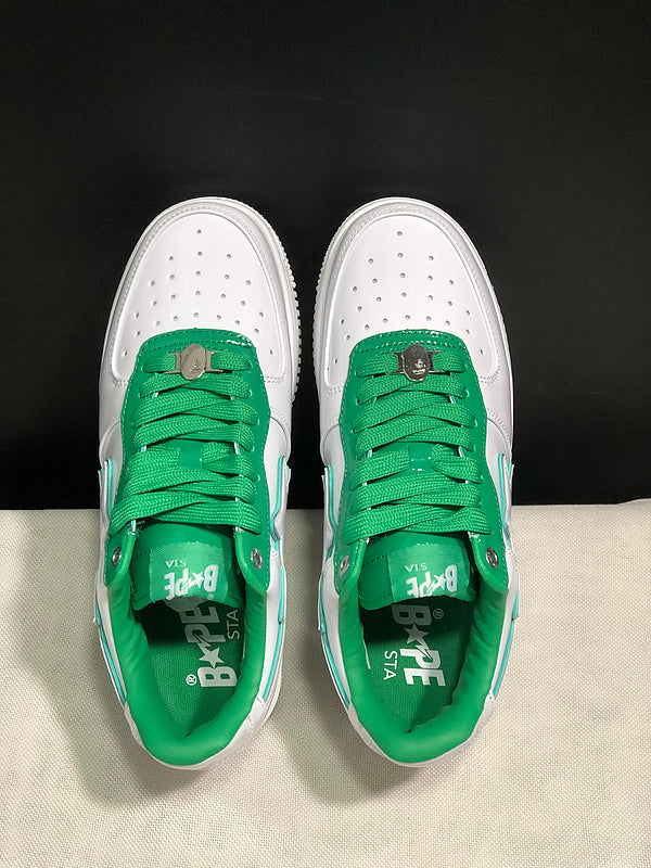 BAPE STA Low 'White/Green' — EU 35–45