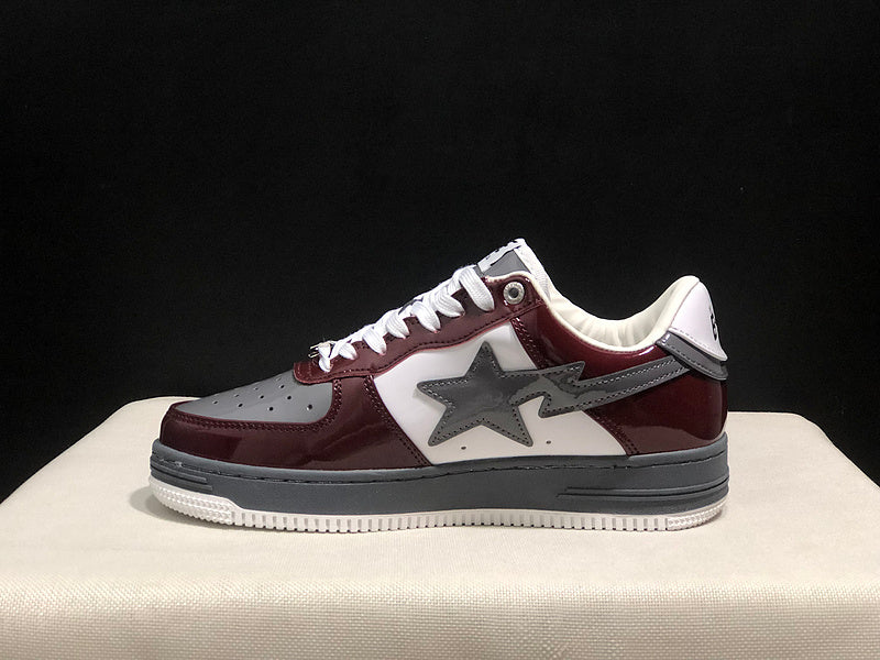 BAPE STA Low 'Burgundy Grey' — EU 36–45