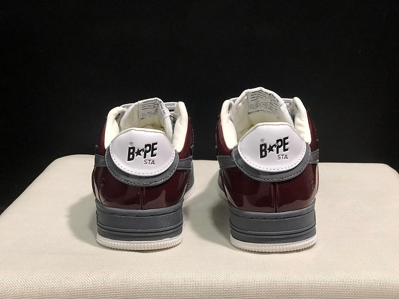 BAPE STA Low 'Burgundy Grey' — EU 36–45