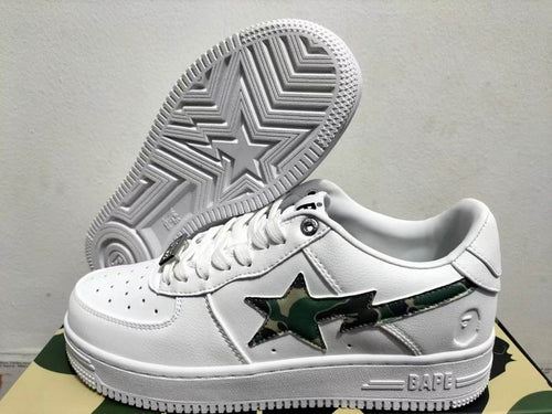 BAPE STA Low 'White ABC Camo' Pink / Green — EU 35–45