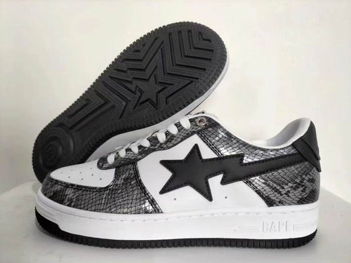 BAPE STA Low 'Snakeskin' Beige / Silver — EU 35–45