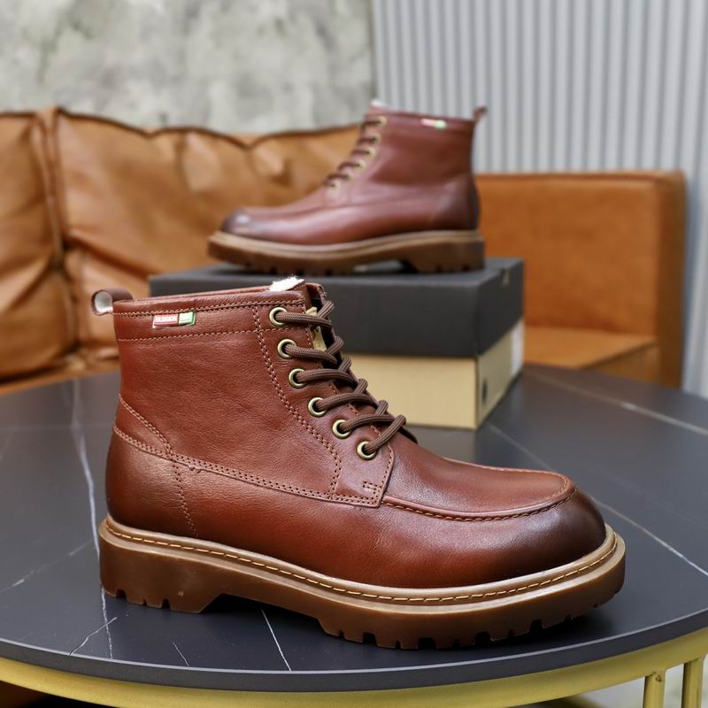 UGG Lace-Up Shearling Ankle Boot — Chestnut Brown Leather | Gold Eyelets | Platform Sole