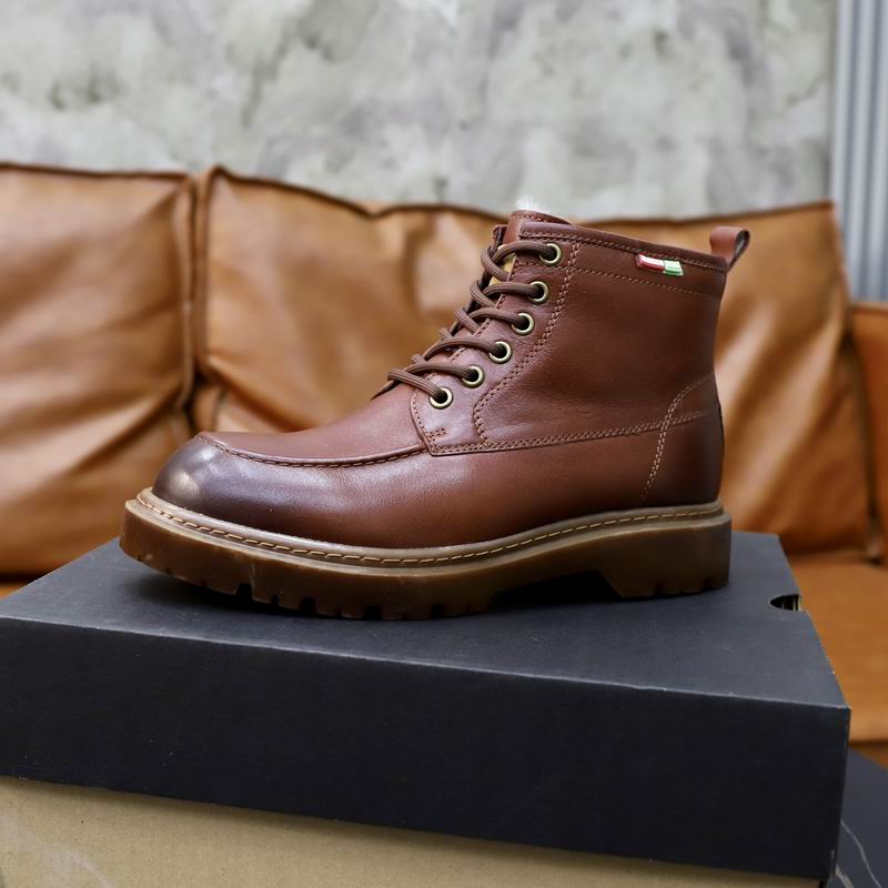UGG Lace-Up Shearling Ankle Boot — Chestnut Brown Leather | Gold Eyelets | Platform Sole