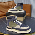 UGG High-Top Colorblock Sneaker Boot — Navy / Olive / Sand Suede | Cream Lug Sole